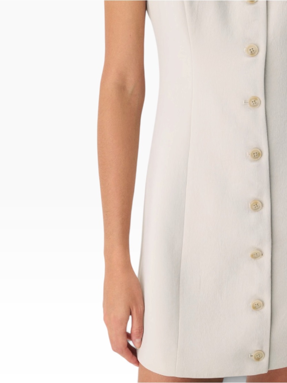 ARITZIA Wilfred Regal Button Front Dress Size 10 in Metropolis Beige - Picture 10 of 16